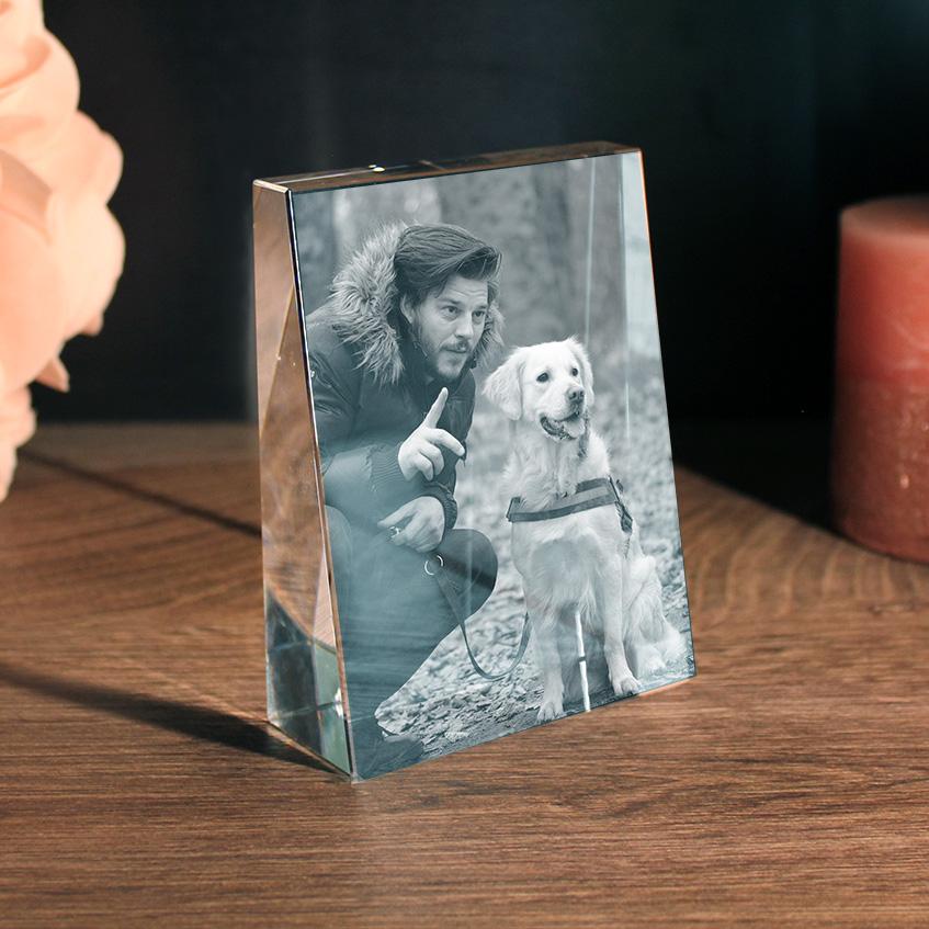 Petmemoria 2D Glaskristall Flachglas selbststehend