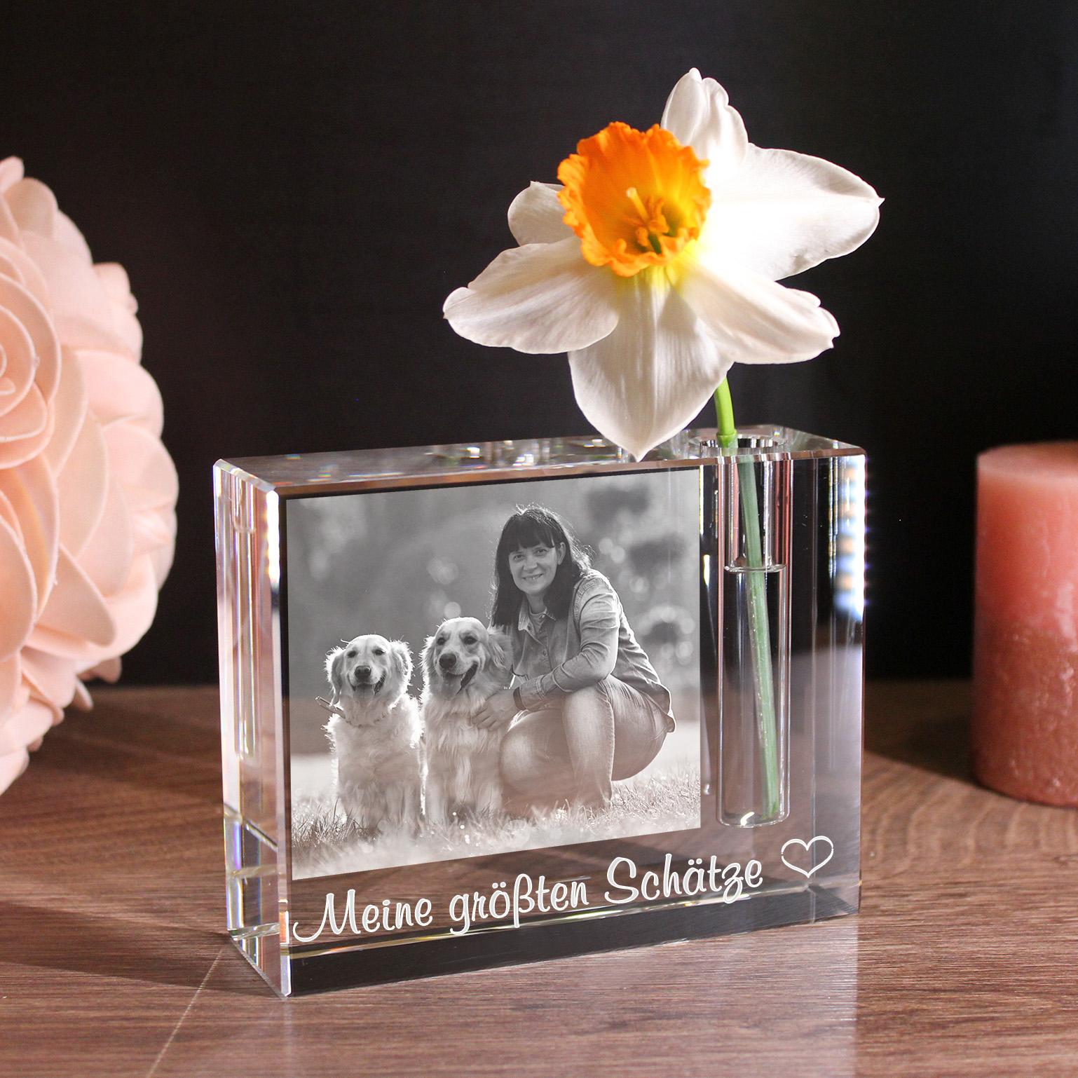 Petmemoria 2D Glaskristall Vase